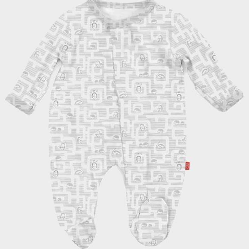 Gray A-mazing Hedgehogs Modal Magnetic Footie